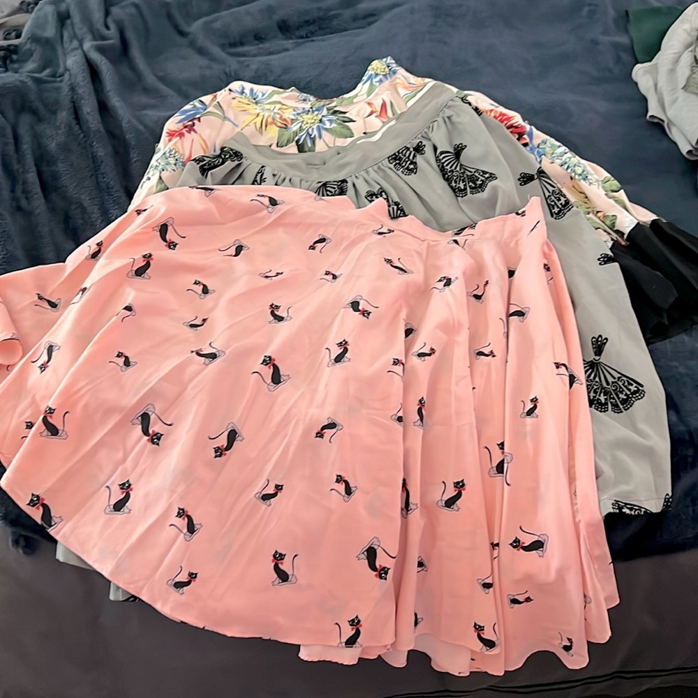 Lot of 3 vintage circle skirts Bettie Page